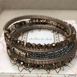 Stella and Dot Bronze Jarne Wrap Bracelet